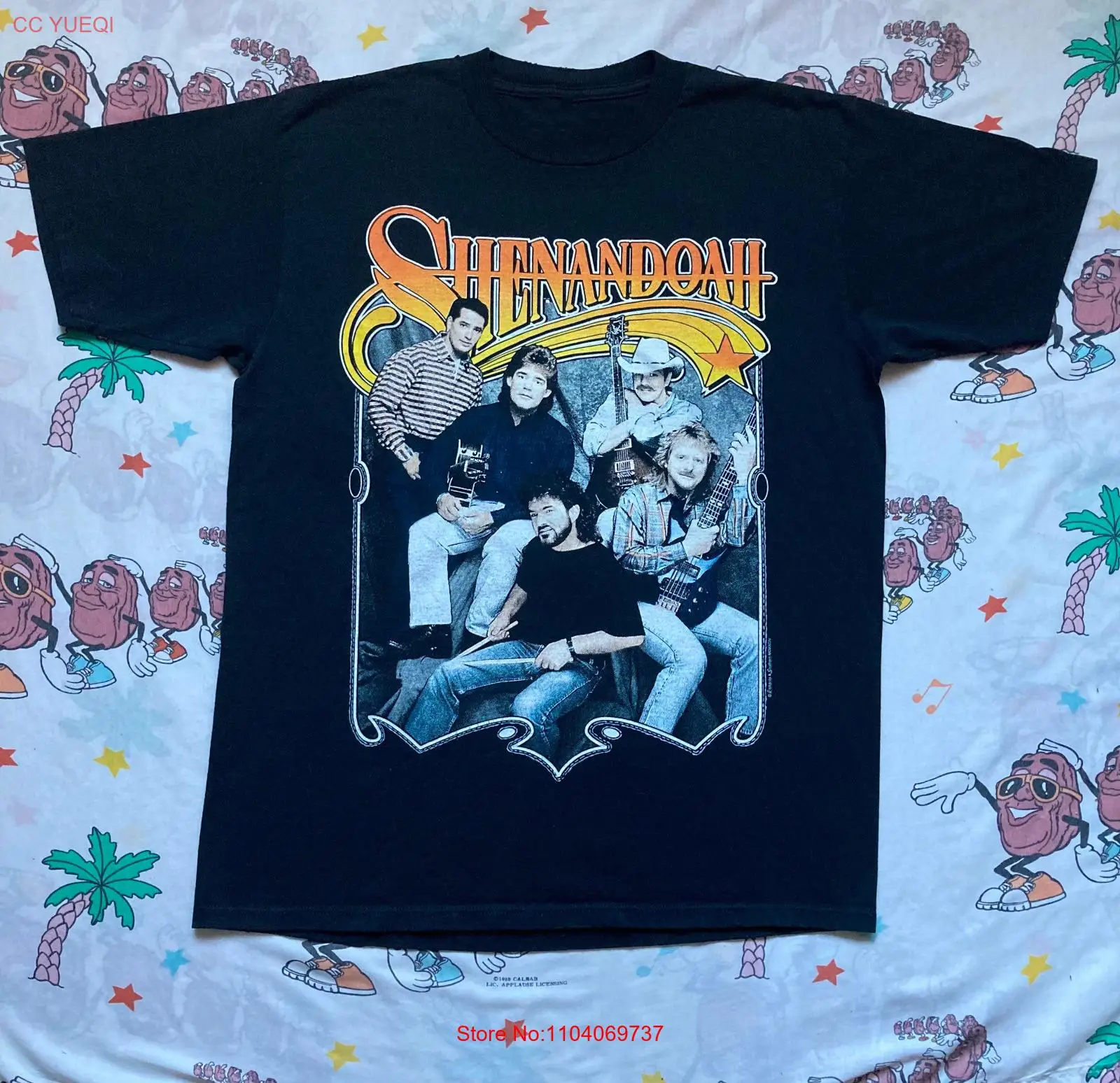 Vtg Shenandoah Under The Kudzu Tour Cotton Black Full Size Shirt