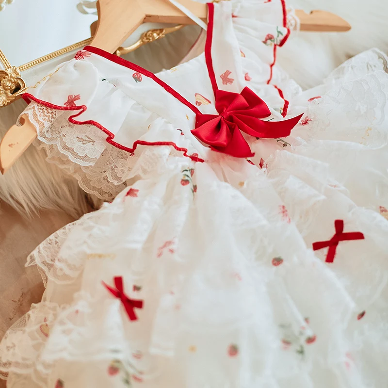 Vestido de princesa Lolita española para niñas, vestido de baile de fiesta de cumpleaños, Eid, Pascua, encaje, Boutique de España