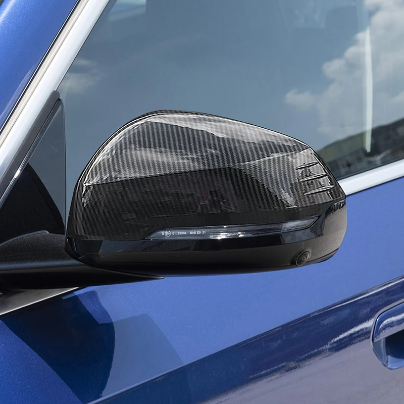 

Carbon Fiber Color Sticker Car Door Rearview Mirrors Cap Decoration Cover Trim For BMW X1 U11 2023 2024 LHD Exterior Accessories