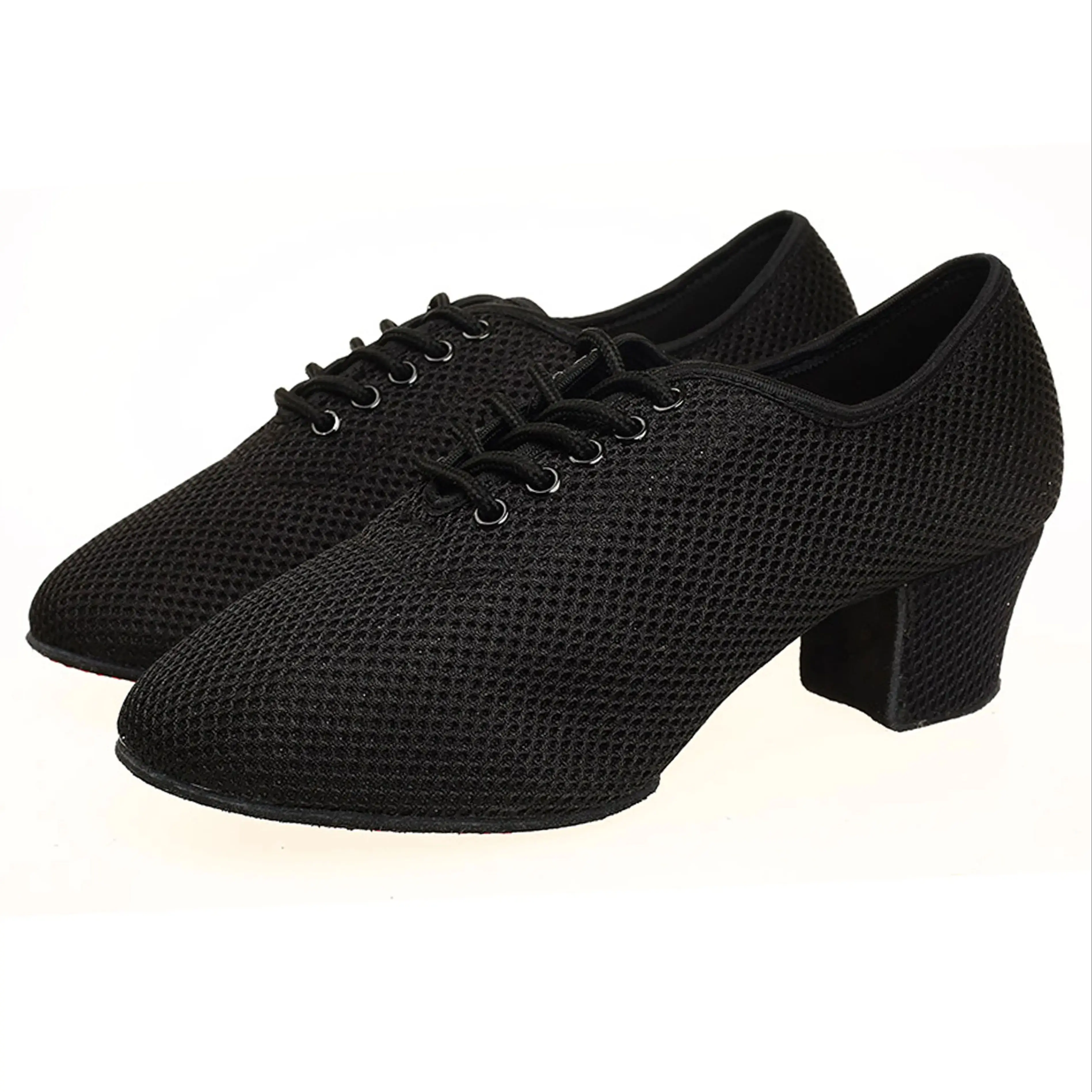 Women Dance Shoes Ladies Jazz Latin Dancing Adult Ballroom Salsa Tango Shoes Female Middle Heeled Breathable Training Sneakers