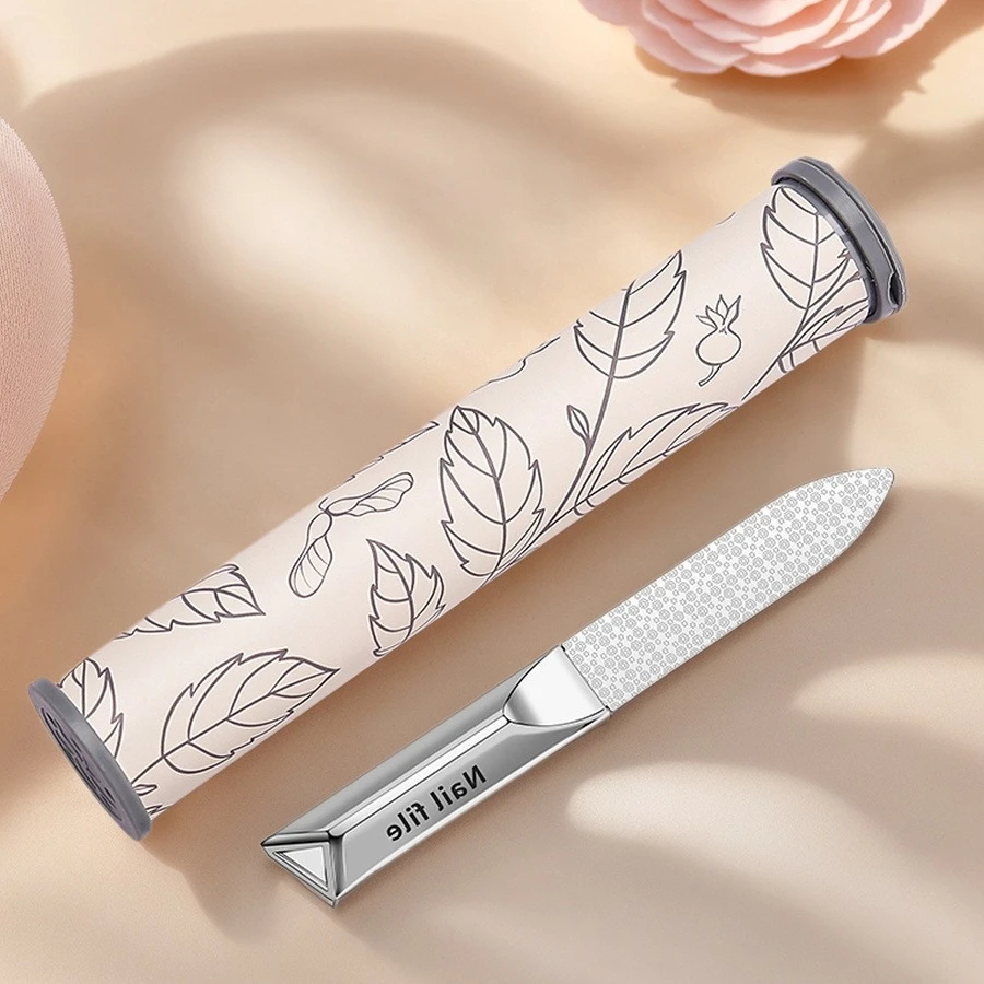 

Stainless Steel Double-Sided Nail File with Storage Thickened and Hardened Both Sides Suitable for Manicure and Foot Care