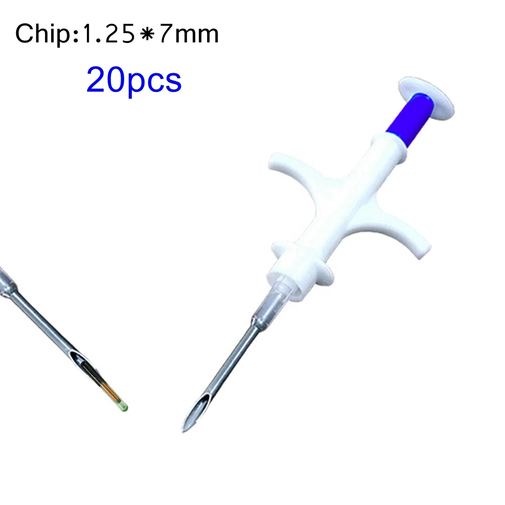 

Самый маленький микрочип 1,25*7 мм с набором аппликаторов X20 Bioglass, транспондер, идентификационная бирка для рыбы, микросхема для домашних животных