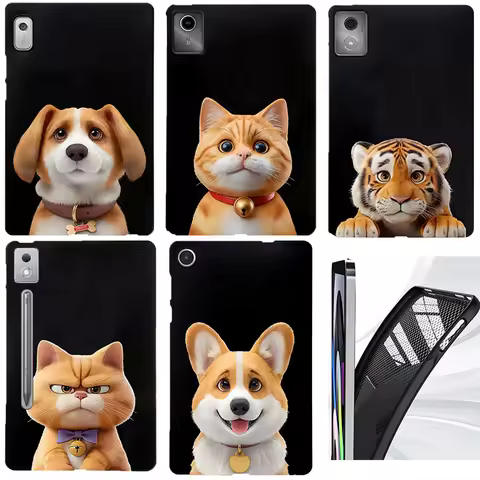 Silicone Tablet Case For Lenovo Idea Tab 11inch Pro 12.7 Y700 4th 2025 M9 Case M11 K10C K11 Plus K9 8.7 inch TPU Black Shell