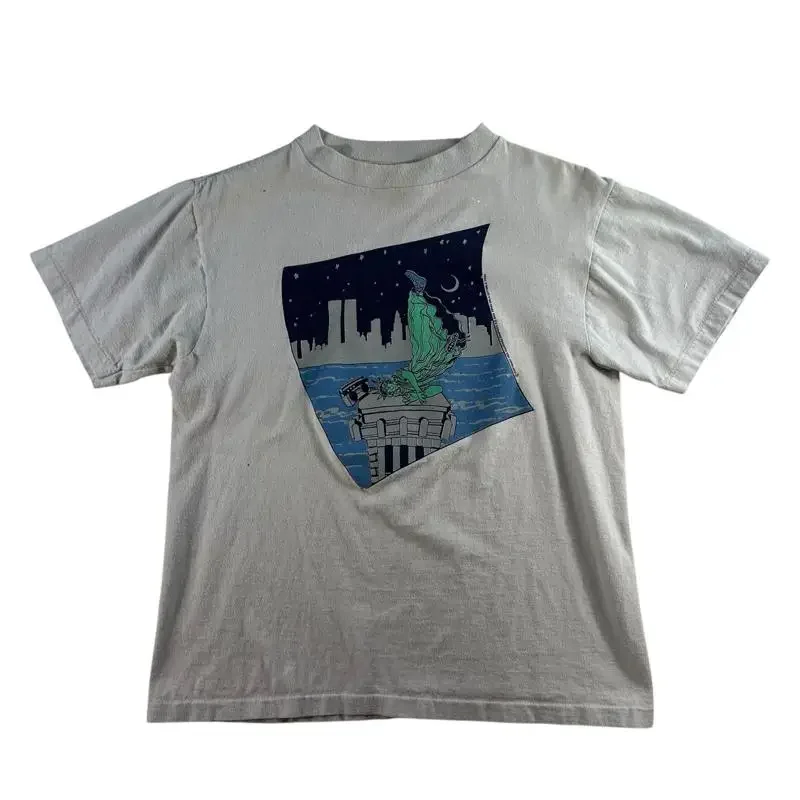 Vtg Anvil 80S T Shirt Gadzukes S Breakdancing Statue Of Liberty Grunge