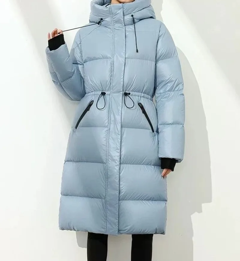 

2025 Winter New Cold Resistant Slim Fit Thickened Waist Mid Length Cotton Jacket Warm Coat