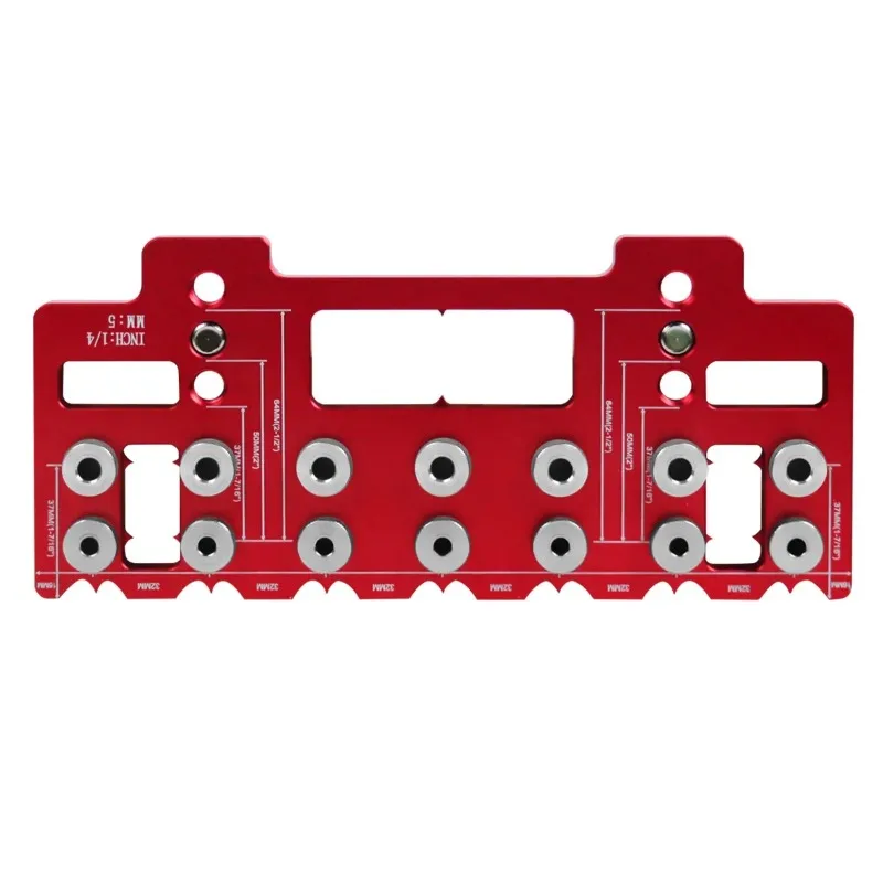 

32/64/96/128/192/244mm pocket hole fixture set multifunctional variable pitch punching locator bracket pin drilling guide rail
