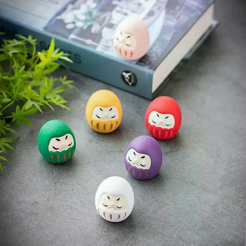 Statue en céramique Daruma gobelet artisanat porte-bonheur ornement paysage poupée Fengshui décor à la maison cadeau