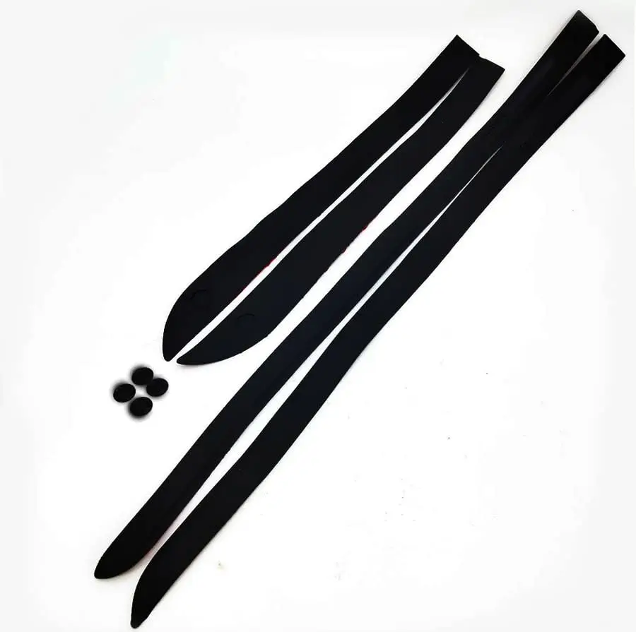 4pcs Rubber Car Body Trim Cover Side Skirt Door Side Line Sill Garnish Universal
