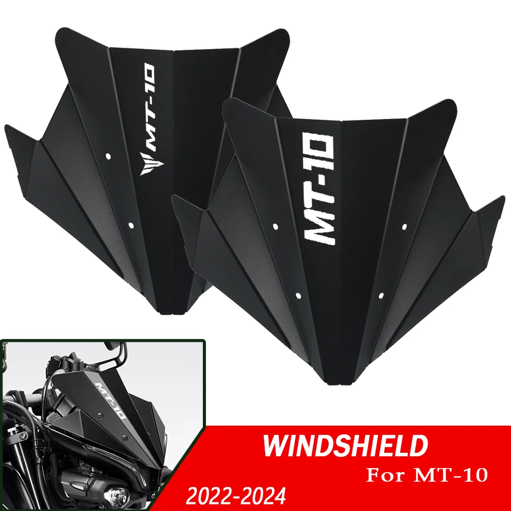 

Windshield Fairing Motorcycles Wind Aluminum For Yamaha MT-10 MT10 MT 10 2022 2023 2024 screen Decorate Deflector Accessories