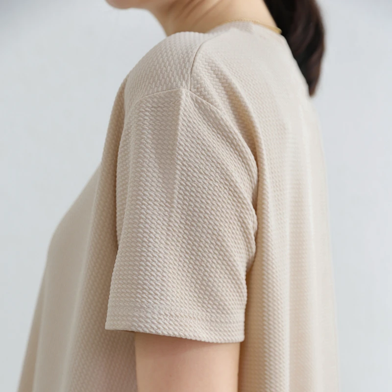 فستان ميدي بقصة A-line للتنحيف، برقبة دائرية وأكمام قصيرة، محبوك، ملابس خارجية صيفية للنساء ذوات المقاسات الكبيرة، فستان أساس...