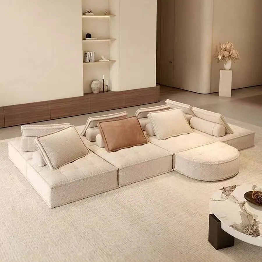 Modular Sofa Fabric Tofu Block Rental House New 2026 Italian Small Apartment Modern Simple Living Room Furniture