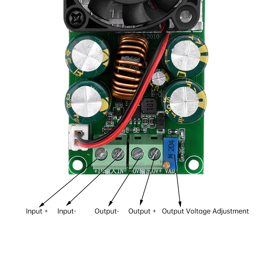 調整可能なDCコンバーターモジュール,ステップダウンモジュール,DC-DC, 120v,100v,96v,72v,48v,36v,24v,19v,15v 12v,9v,5v,3v,10a