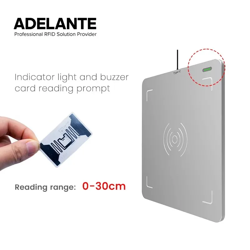 قارئ سطح المكتب UHF RFID مع واجهة USB لقراءة العلامات وكتابة قارئات بطاقات التحكم في الوصول #2