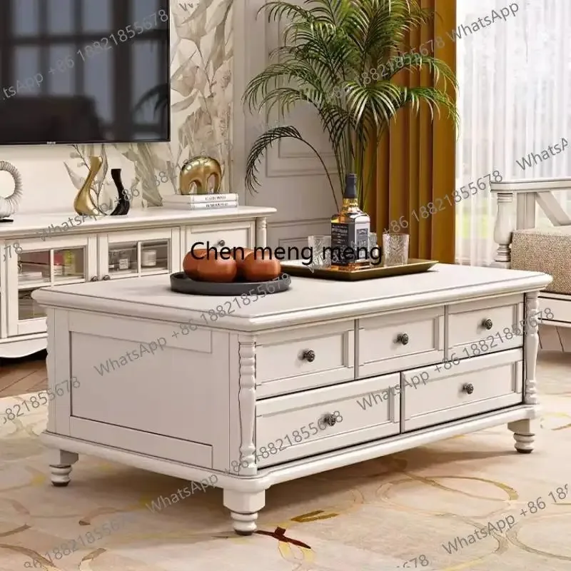 F150 Quality Arabic Luxury Coffee Tables White European Dining Living Room Coffee Tables Nordic Vintage Mesa De Centro Sala Furn