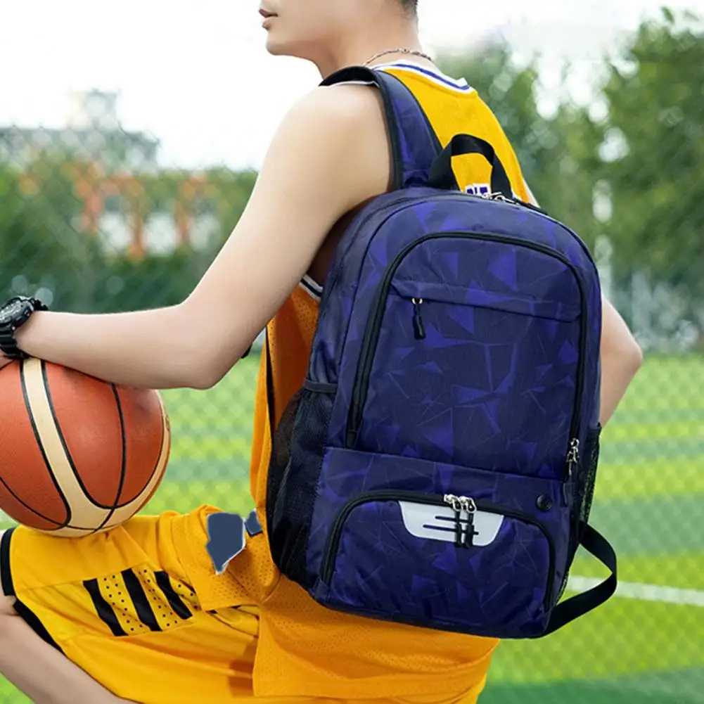 Spacious Soccer Ball Backpack Youth Football Equipment Bag with Shoe Compartment Adjustable Shoulder Straps for Soccer