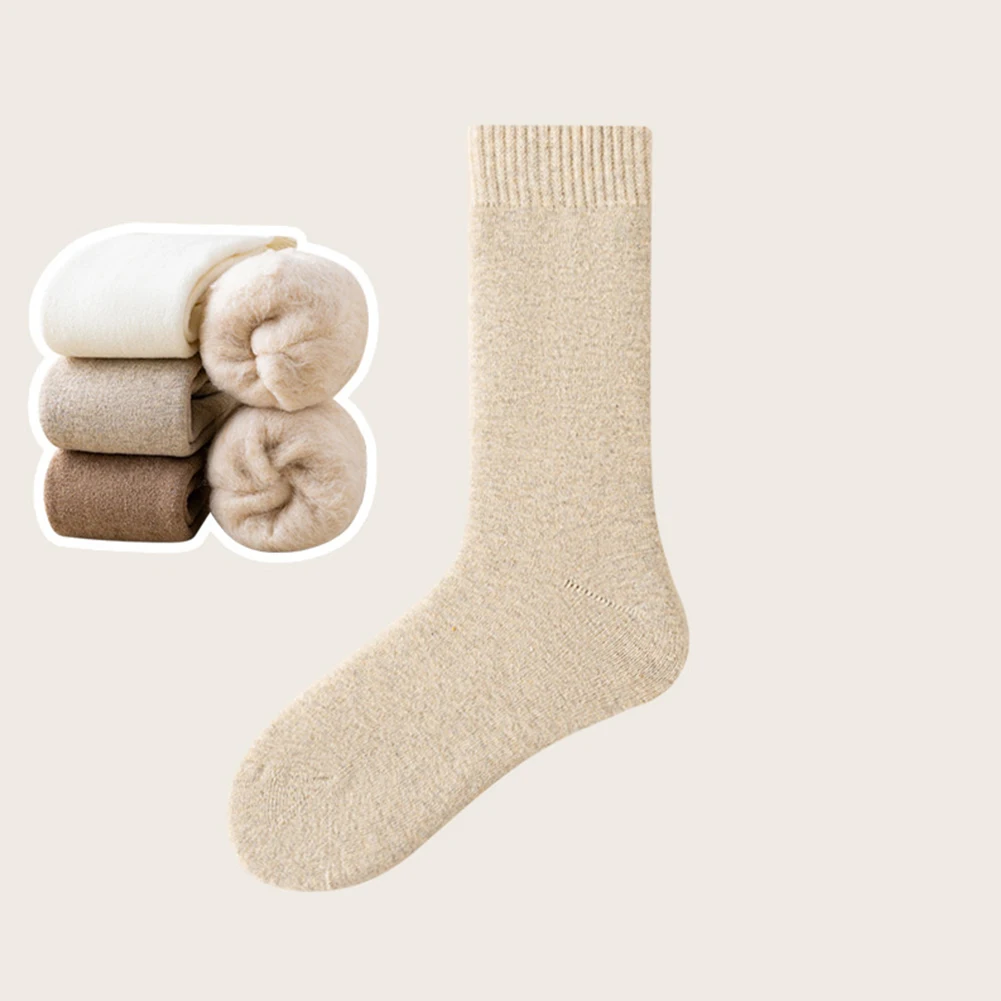 室内用メンズウィンターソックス、フリースサーマルスノーブーツ、メンズソックス、厚手スノーブーツ、アクリル繊維、快適な保温性