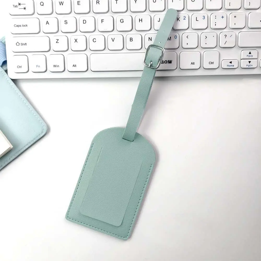 

Soft PU Leather Airplane Check-in Handbag Label Luggage Tag Airplane Suitcase Tag Boarding Pass Travel Accessories