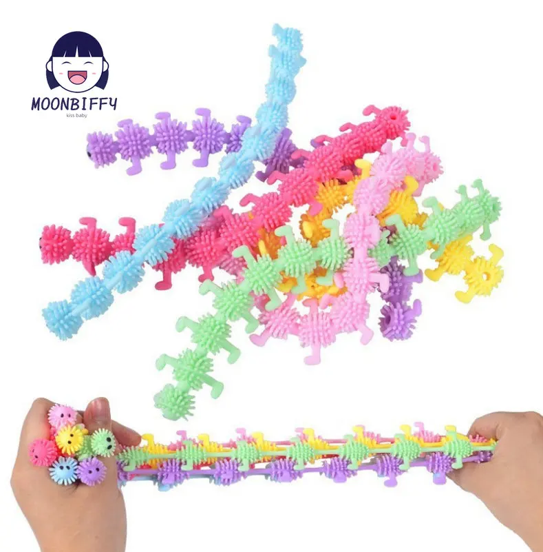 1pc Caterpillars Sensory Toy Stress Relief Stretchy String Worm pops Fidget Therapy Anti Anxiety Fidget for Teenagers Adults