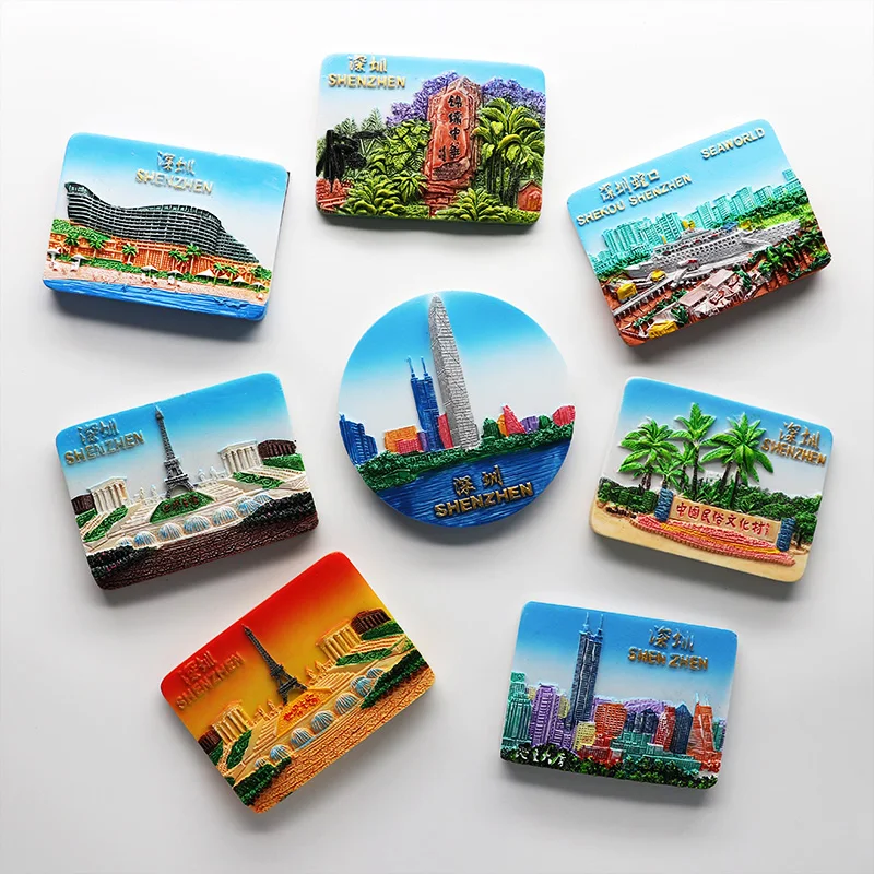 Shenzhen Tourist Souvenir Magnetic Refrigerator Sticker