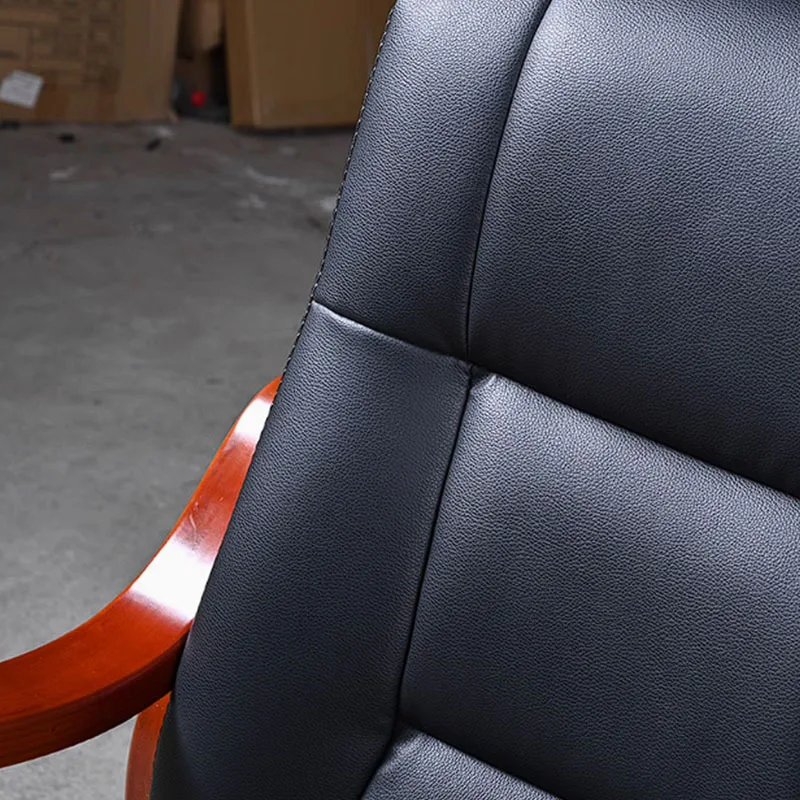 Solid Wood Conference Chair Office  Computer  Leather BackTraining Chair Boss