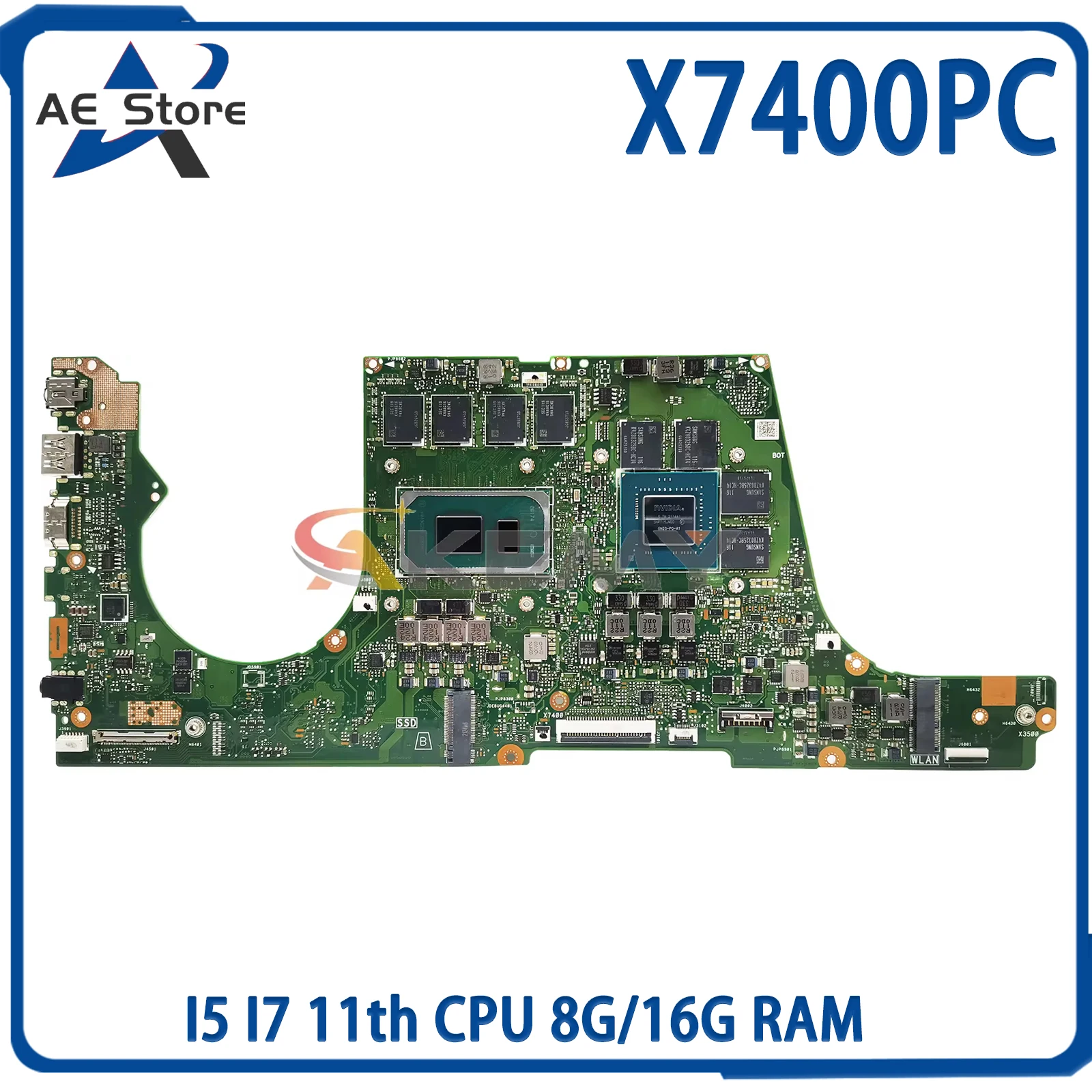 

AE X7400PC Mainboard For ASUS X7400P X3500PC X3400PC X3500PA X3500PH X3400PA X3400PH Laptop Motherboard I5 I7 11th CPU 8G/16G