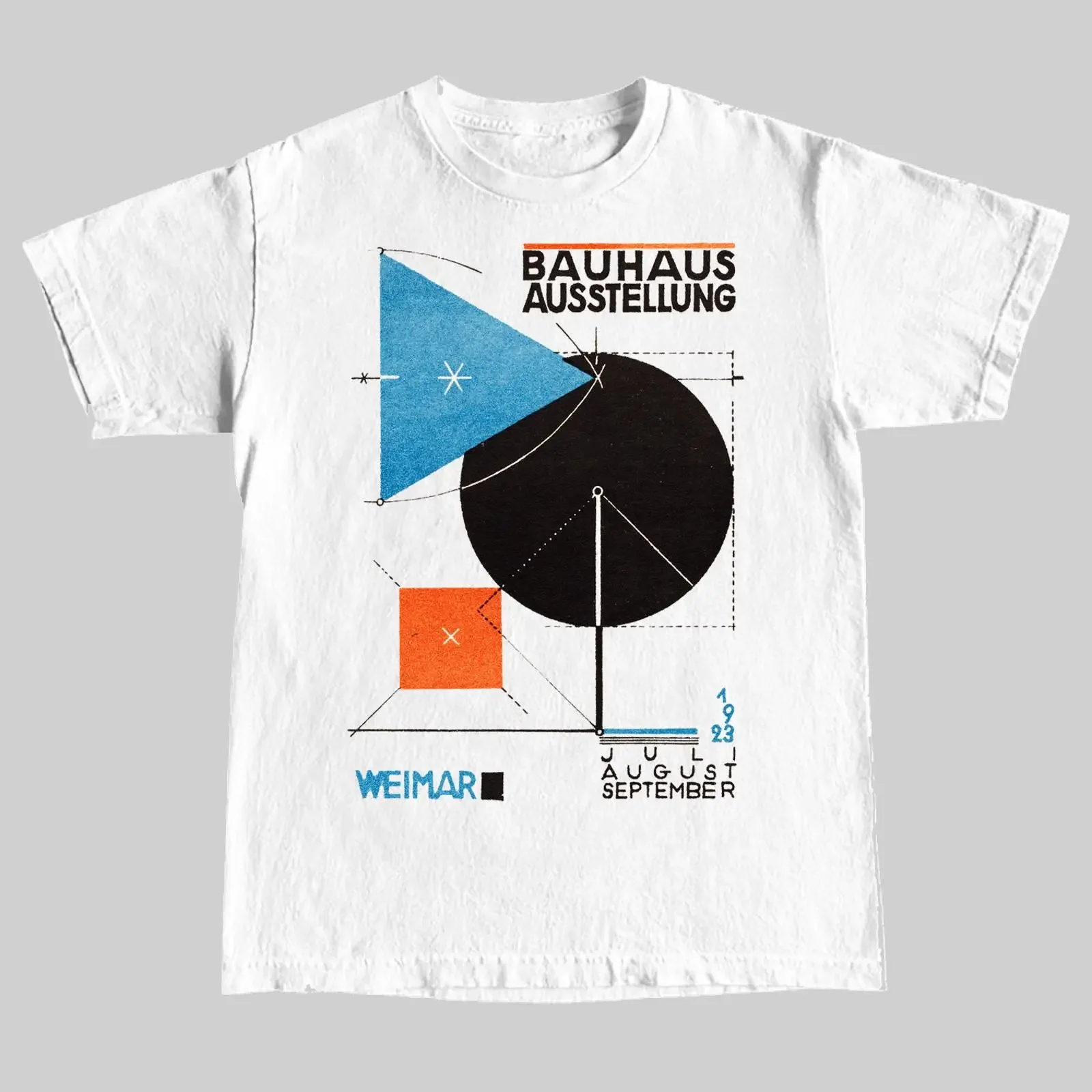 Herbert Bayer amp 39 Bauhaus T Shirt vintage Washed Casual Comfortable Top For Everyday Wear homme Stylish fashion streetwear