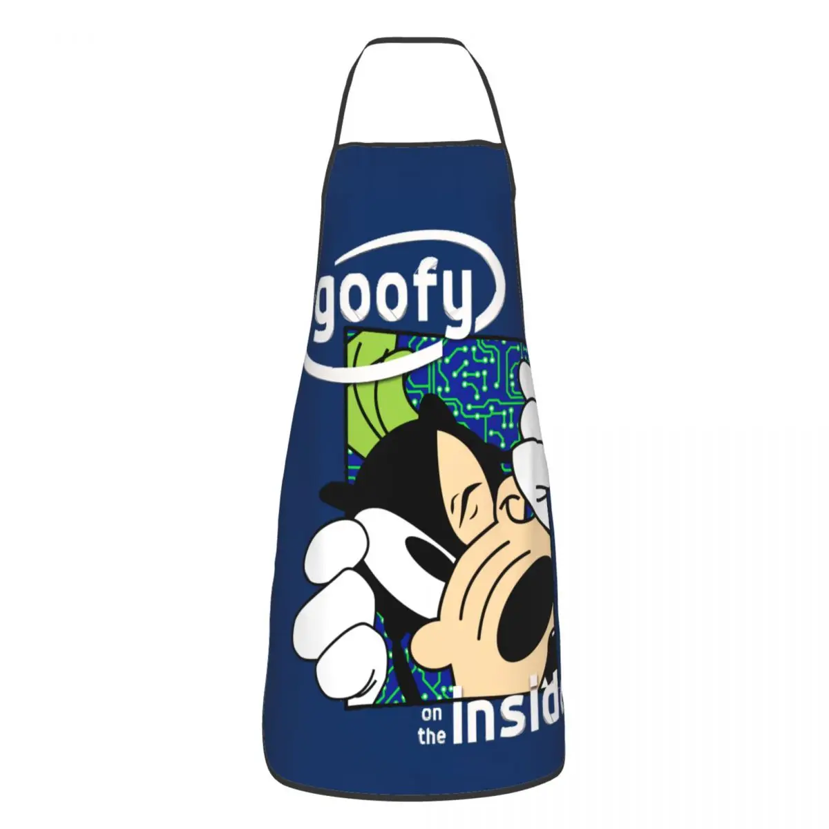 

Фартук унисекс на заказ Goofy On The Inside, нагрудник для взрослых, женщин и мужчин, стол для шеф-повара, кухня для кухни, приготовления пищи, живописи