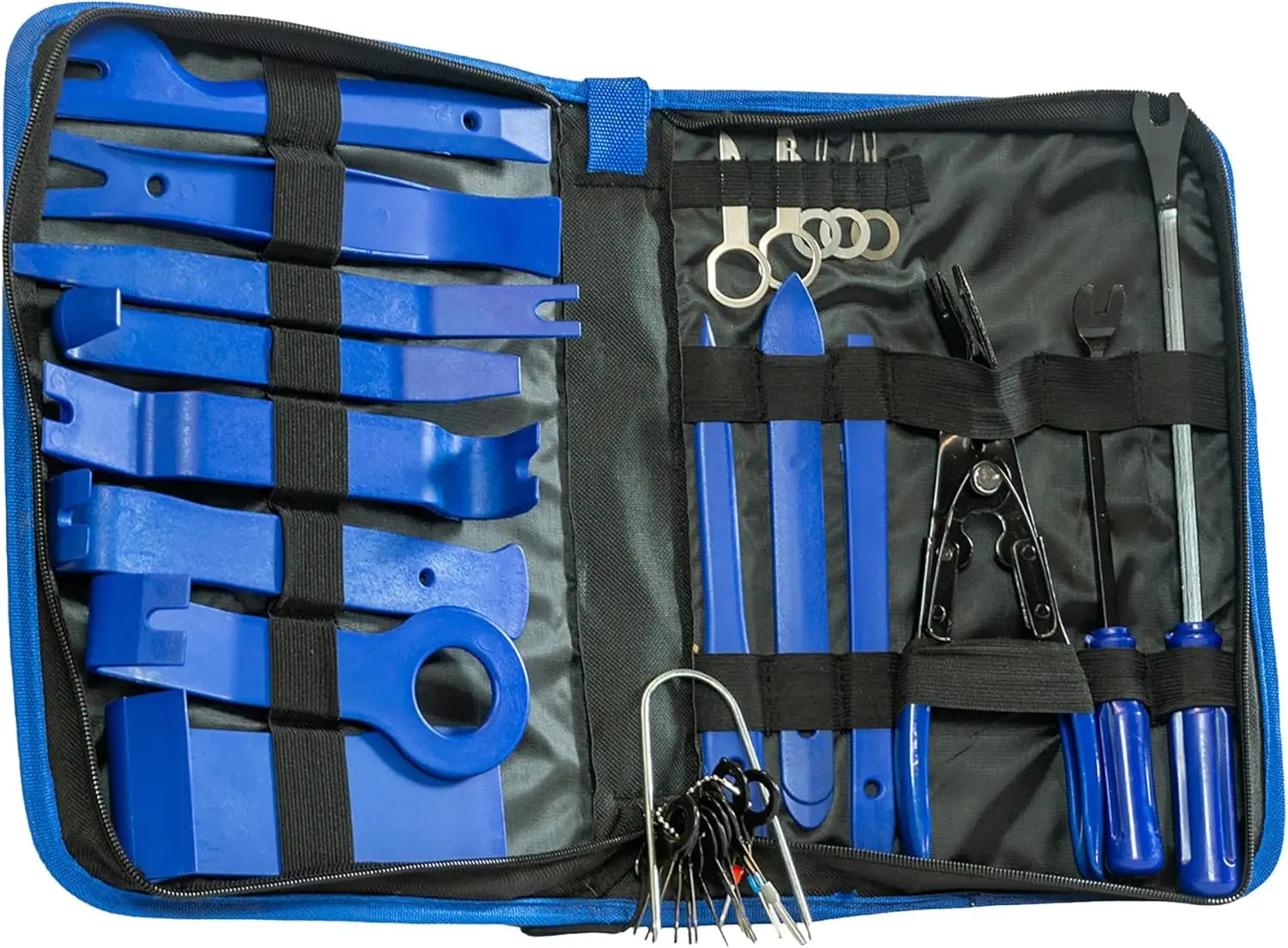 

Набор инструментов для снятия обшивки панели — 31 шт., включает чехол на молнии — удаляет внутреннюю и внешнюю отделку, дверные панели, приборную панель — Ма