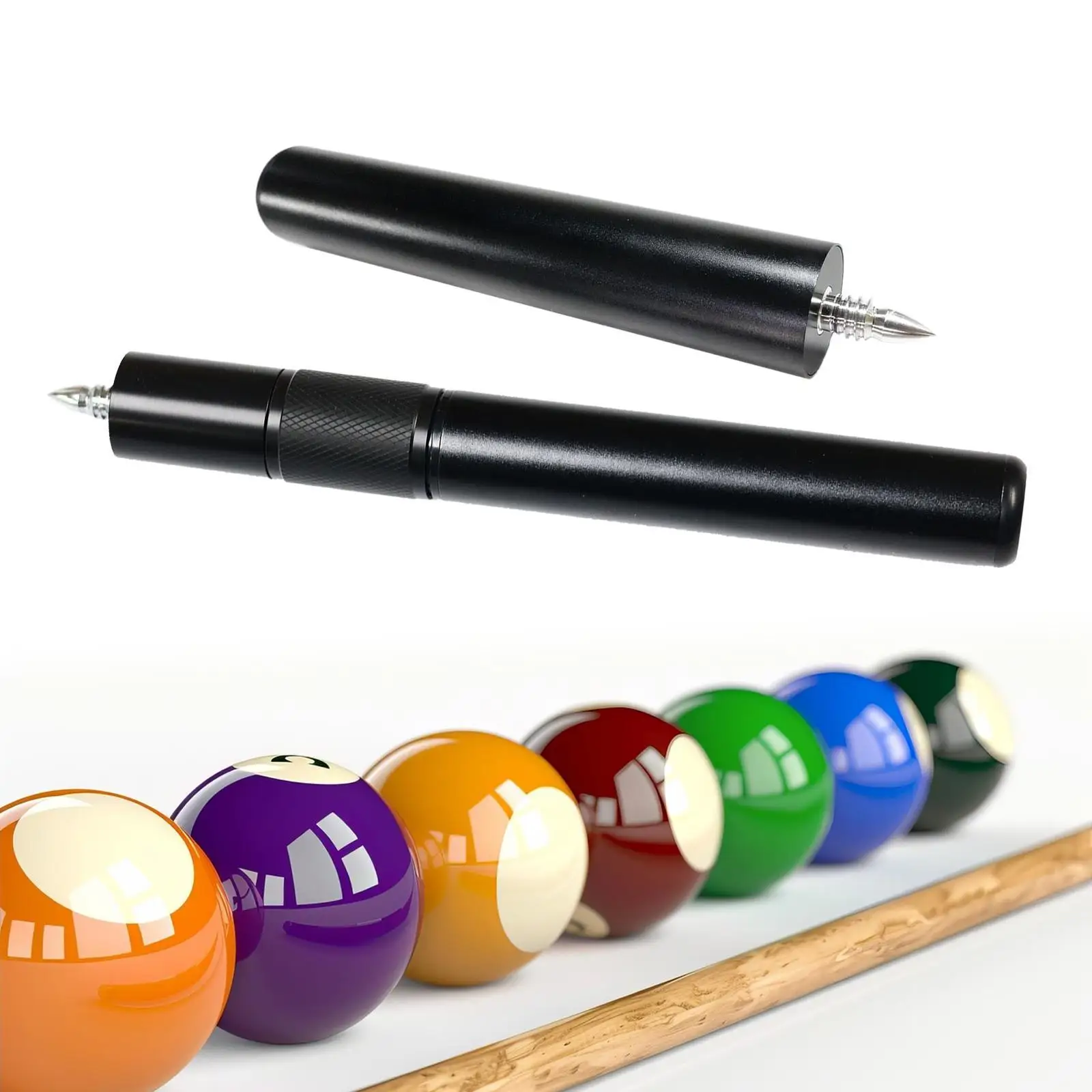 Compact Pool Cue Extender Quick Screw Extension Holder Accessory for Billiard and Snooker Practice
