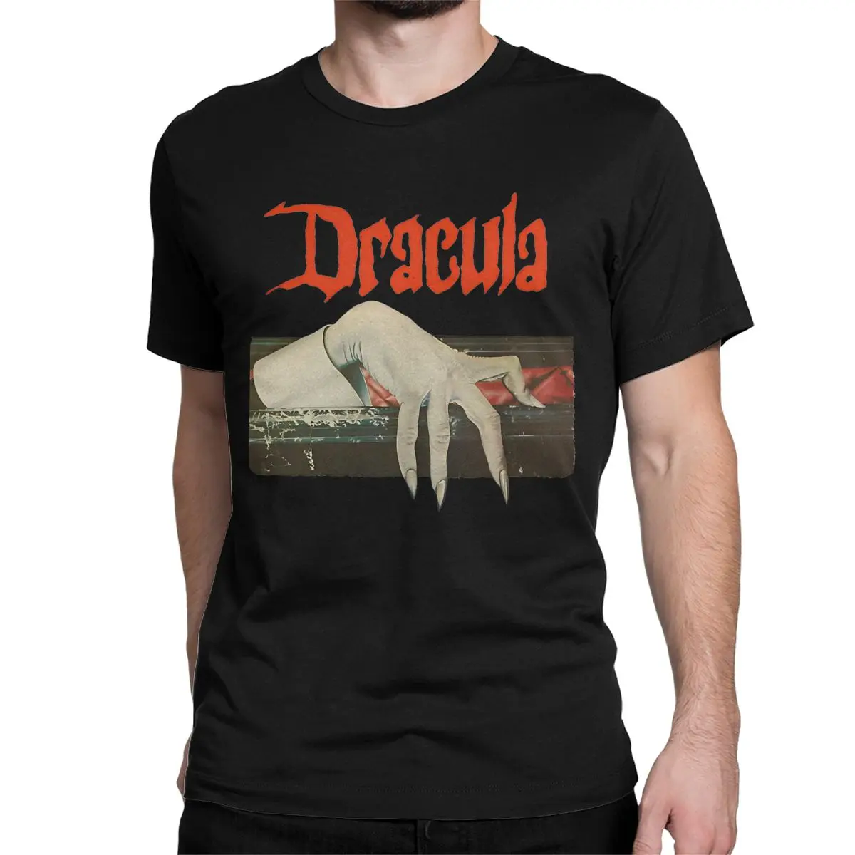 Cool Vintage Dracula T-Shirts Men Women Round Collar 100% Cotton T Shirts Vampire Short Sleeve Tee Shirt 4XL 5XL Clothes