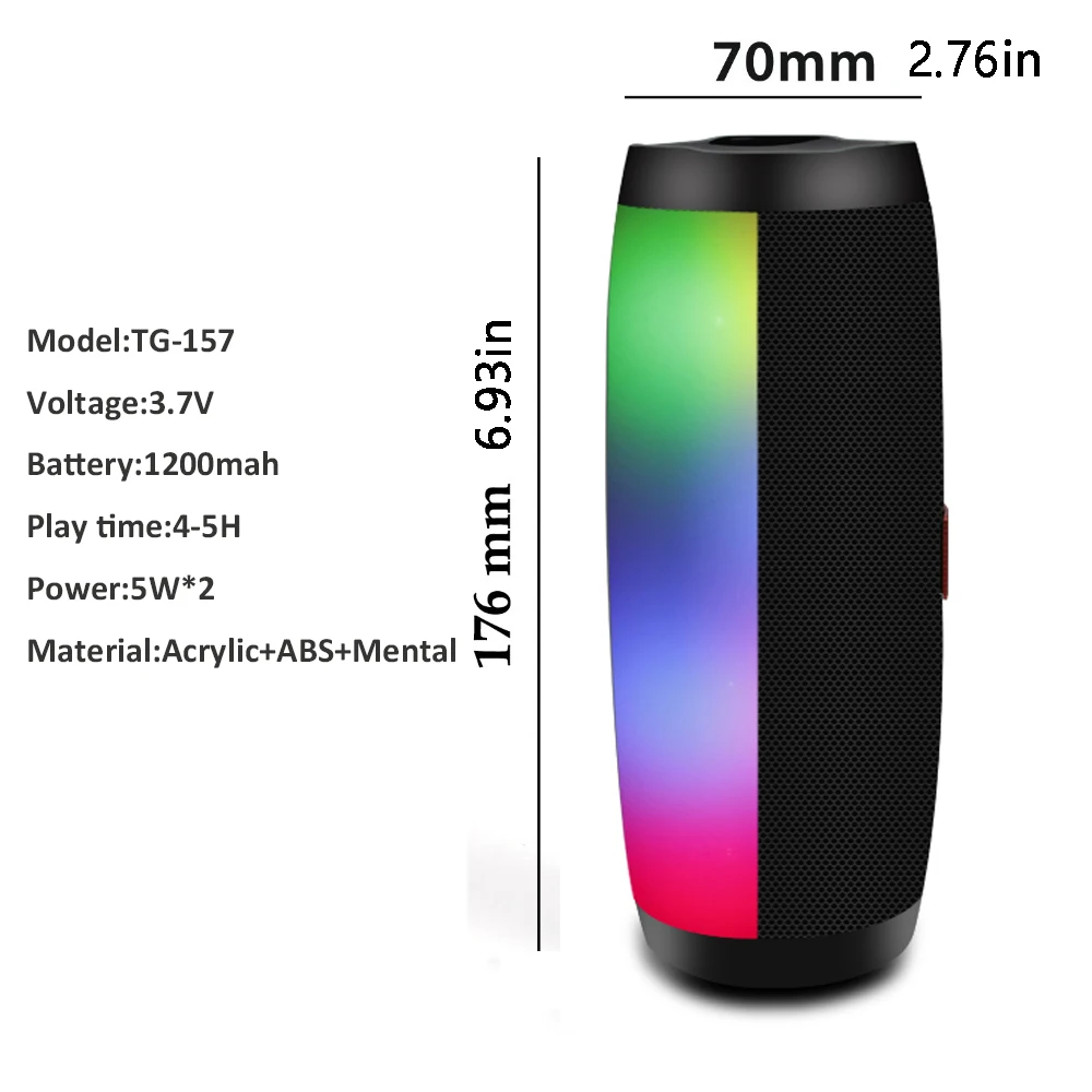 Outdoor Bluetooth Speaker Wireless Portable Radio FM Receiver Soundbar Music Sound Box Bar Subwoofer Bass Aux Blutooth For Phone