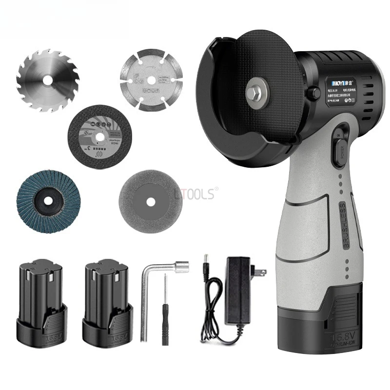 machine-de-meulage-et-de-polissage-de-coupe-autobloquante-168v-ciseaux-electriques-a-double-bouclier-epais-mini-meuleuse-d'angle-sans-brosse