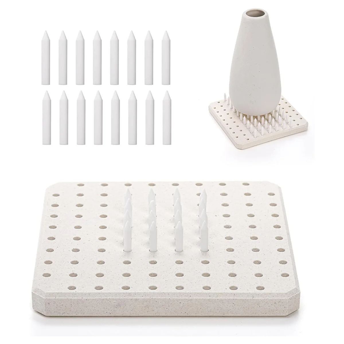 BAAR-Kiln Tilt Support Nail Pottery Firing Pad, Ceramic Refractory Support Pad, High Temperature Resistant Kiln Burning Tool