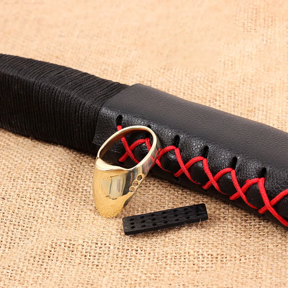 

1Set Archery Thumb Ring Solid Brass Construction Smooth Polish Comfortable Hand Feel Archery Hunting Accessory