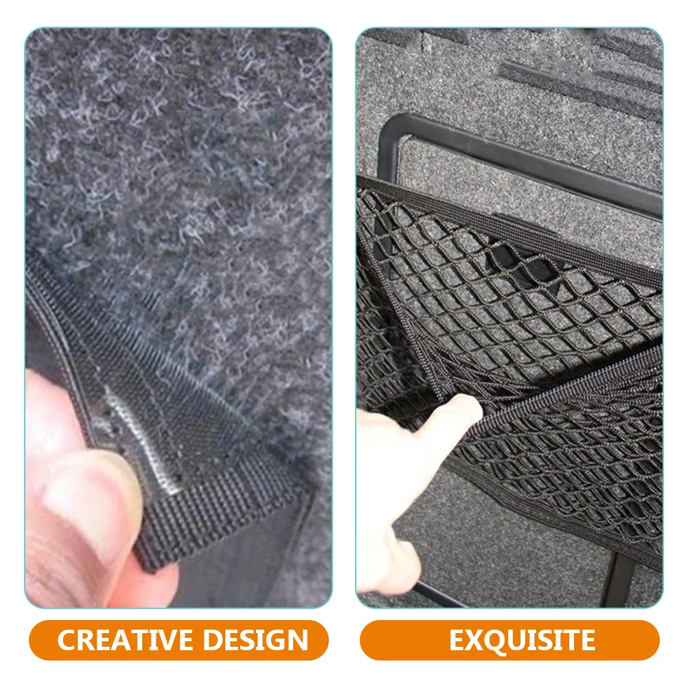 

4Pcs Trunk Cargo Organizer Net Oxford Cloth High Elastic Storage Mesh for Car Rear Vehicle Net with Strong Flexibility and Wear
