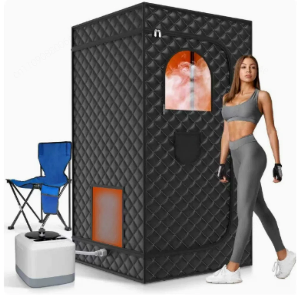 Portable Folding Steam Sauna Box Full Body Spa Room with Infrared LED Light for Home Indoor Outdoor Relaxation