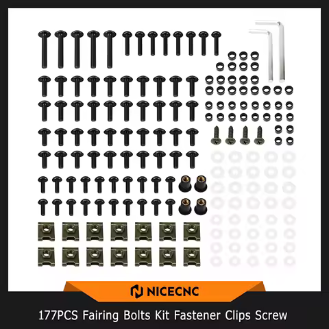 177PCS M5 M6 Motorcycle Fairing Bolts Screws For Bmw S1000rr For Suzuki Yamaha Mt 07 Tmax 530 Kawasaki Z750 Z900 Honda Cbr650r
