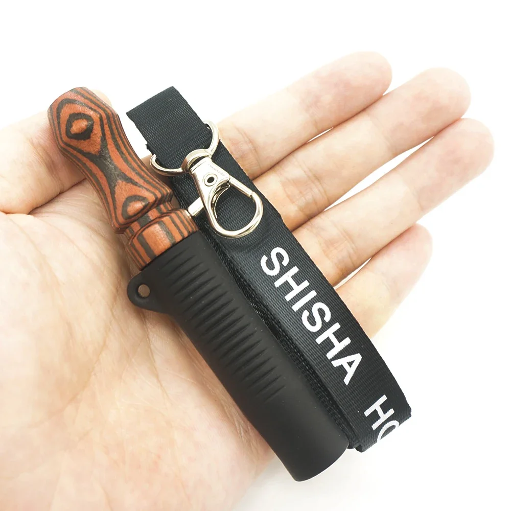 1Pcs Hookah Mouthpiece With Hang Rope Silicon Wooden Mouth Tips Chicha Narguile Boquillas Cachimba Shisha Accessories