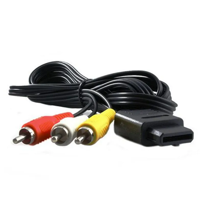 500Pcs 1.8M For Nintendo 64 Audio TV Video Cord AV Cable to RCA For Super Nintend GameCube N64 SNES Game Cube Accessory