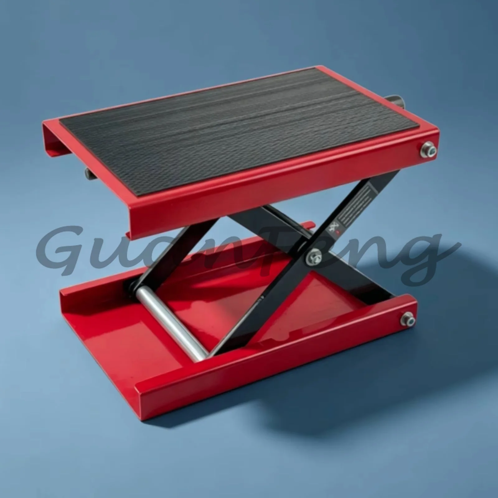 Adjustable Motorcycle Scissor Lift, Low Profile Motorbike Lift Stand with Rubber Pads, Corrosion Resistant Repair Hoist