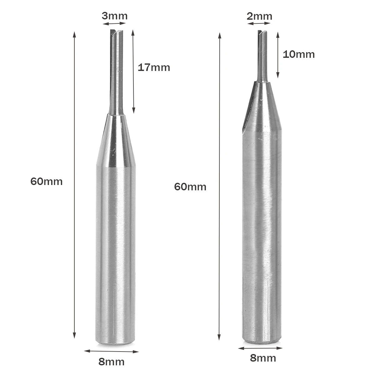 4 Pcs 3 Flutes TCT Straight End Mill Woodworking CNC Tool Carbide Cutters 1/2 Shank Router Bit For Wood MDF Plywood Chipboard