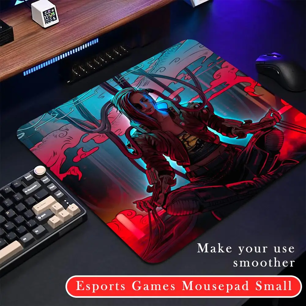 C-cyberpunkS 2077 cool design ins Mouse Pad Rubber Small mouse pad CSGOs desktop computer office keyboard e-sports ROGs game