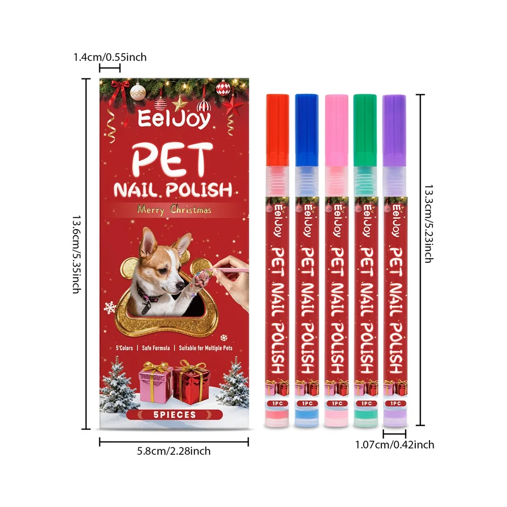 طلاء أظافر الكلاب سريع الجفاف، آمن لفن الأظافر للحيوانات الأليفة. حفلة الحيوانات الأليفة الاحتفالية