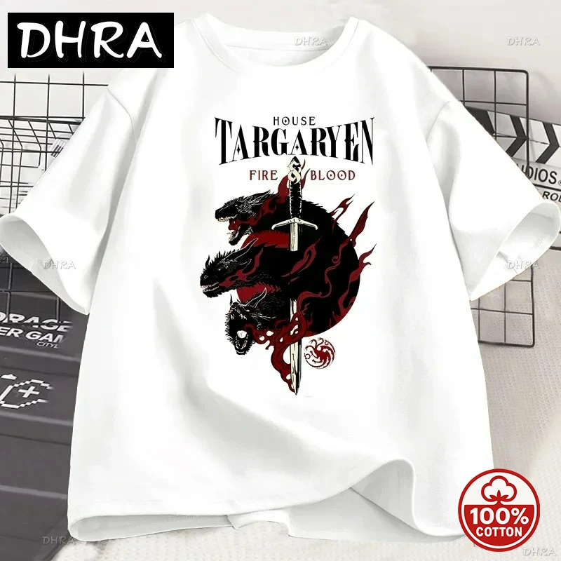 

New style T-shirt House Targaryen T Shirt GOT Men Tshirt Cotton Fashion Short Sleeve Casual Printed Tee Shirt Streetwear