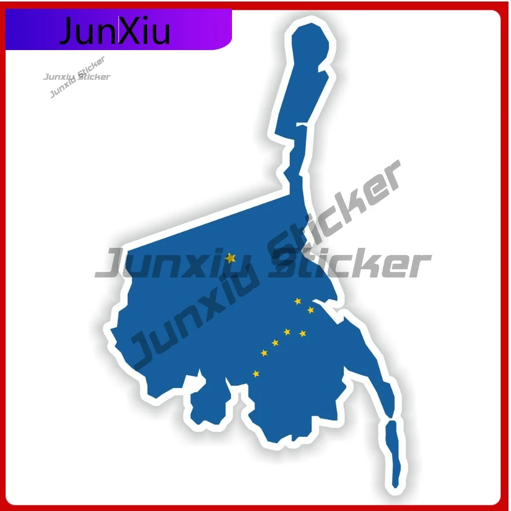 

With National Emblem Detail Alaska Usa Map Flag Fashion Auto Surface Decoration Exterior Styling Piece For Vehicles