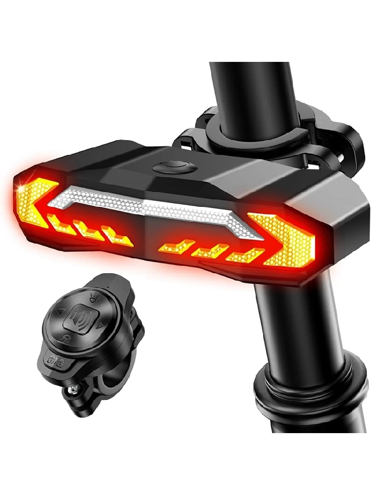AliExpress NONE Top-Smart Bike Tail Light With Turn Signal And Brake Light Anti Theft Bike Alarm With Remote,IP65 Waterproof Bike Rear Light