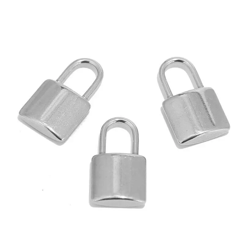 

10pcs Stainless Steel 14*25mm Solid PadLock Pendants Smooth Lock Charms Accessories For DIY Jewelry Necklaces Making Findings