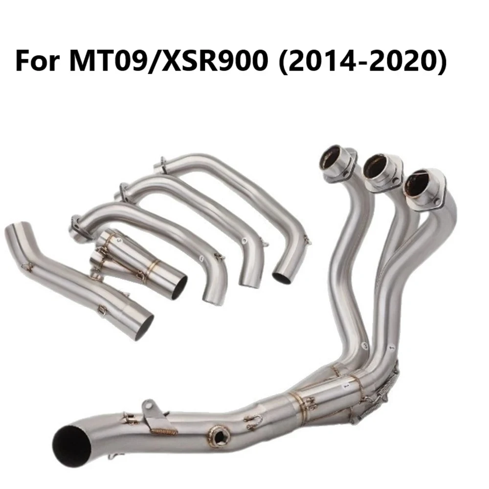 2014-2021 Motorcycle Exhaust EscapeFor MT-09 FZ-09 FJ09 MT09 TRACER 900 GT Systems Modify Front Link Pipe 51mm Slip On