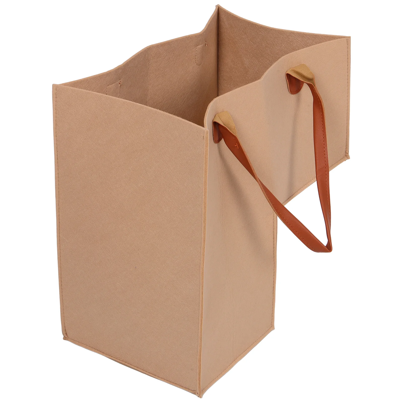 

Felt Stair Storage Basket Foldable L-shaped Staircase Organizer Baskets Carpeted Stairs Handles Laundry Tote Utility Hamper