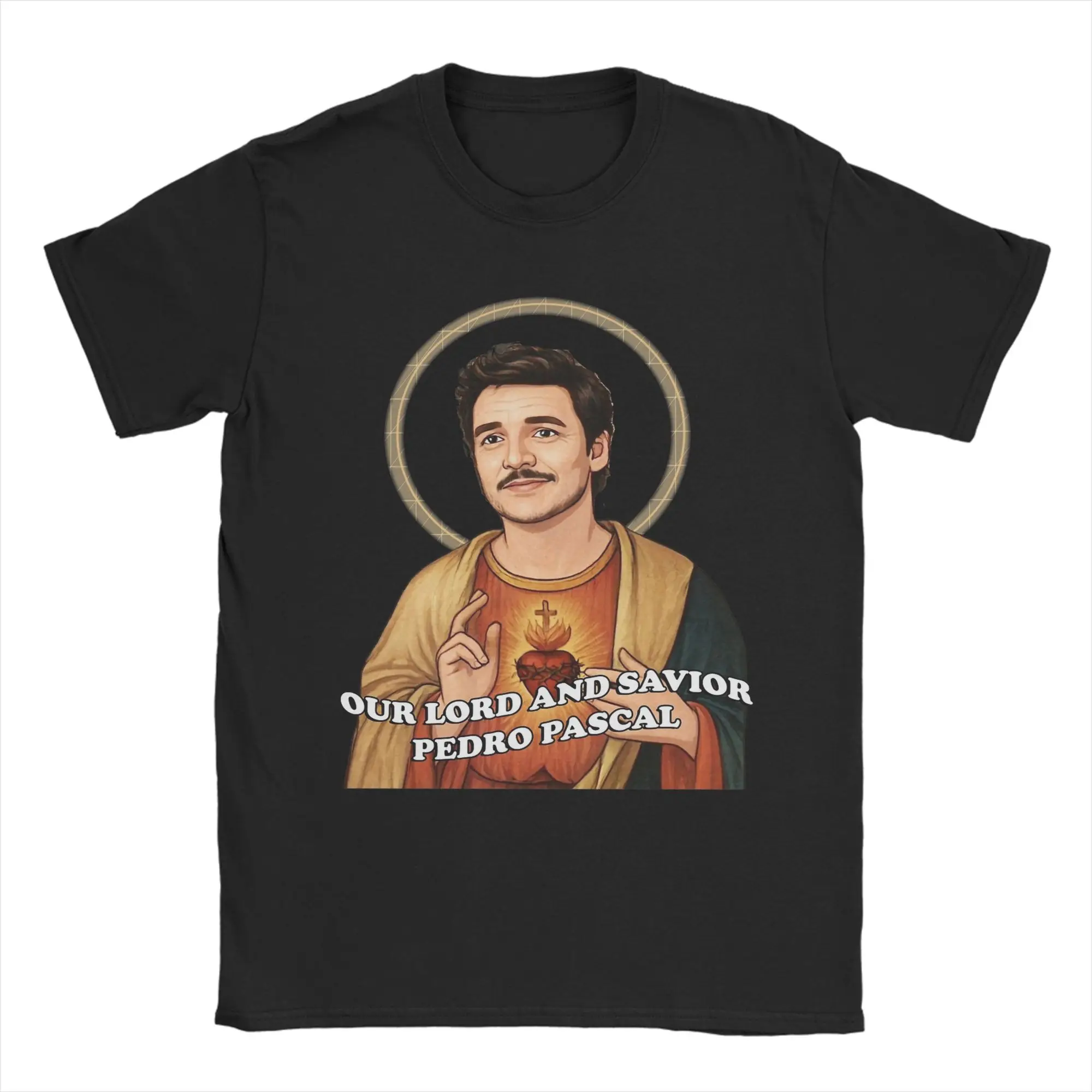 Men T-Shirt Pedro Pascal Unique Cotton Tees Short Sleeve  T Shirt Round Neck Tops Original